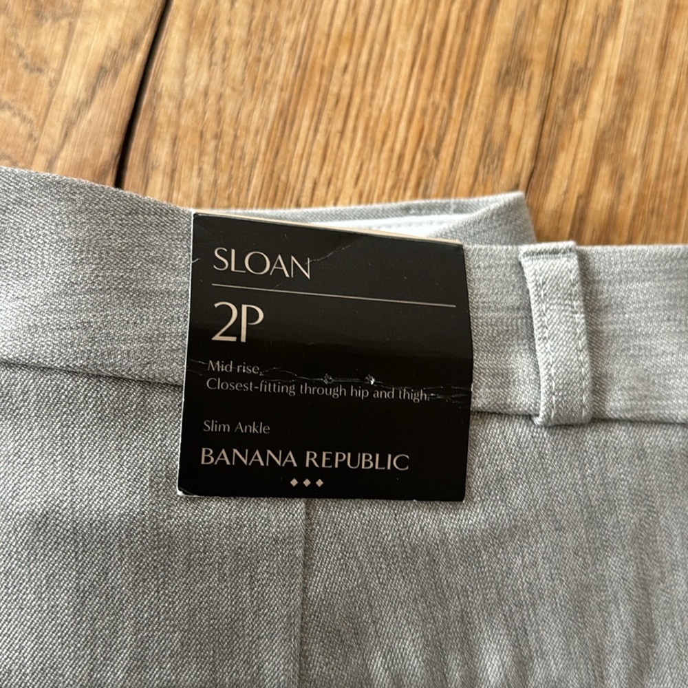 Banana Republic Sloan Gray Ankle Pants Women’s 2P Career Pants - Picture 3 of 9
